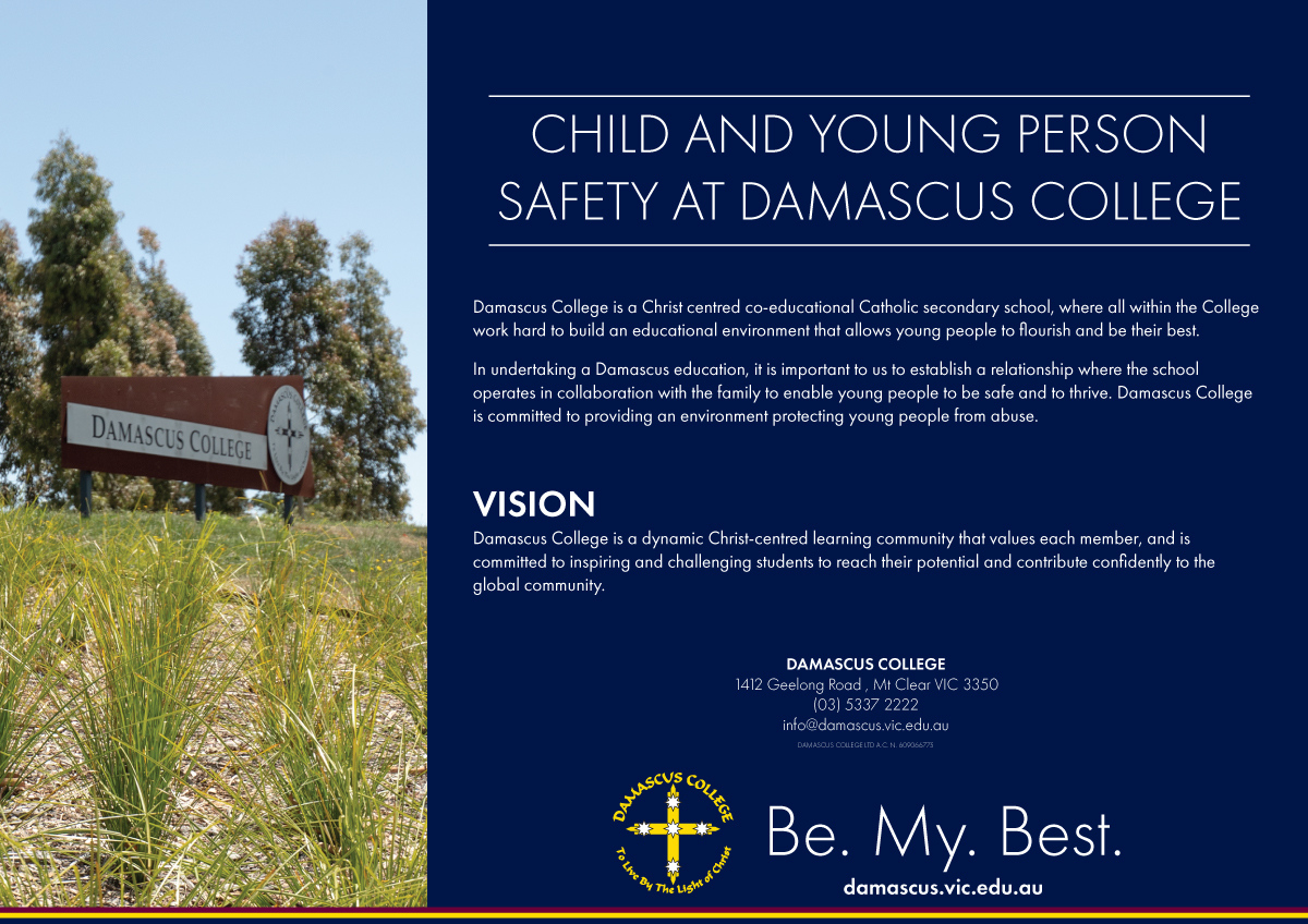 Child and Young Person Safety at Damascus College front
